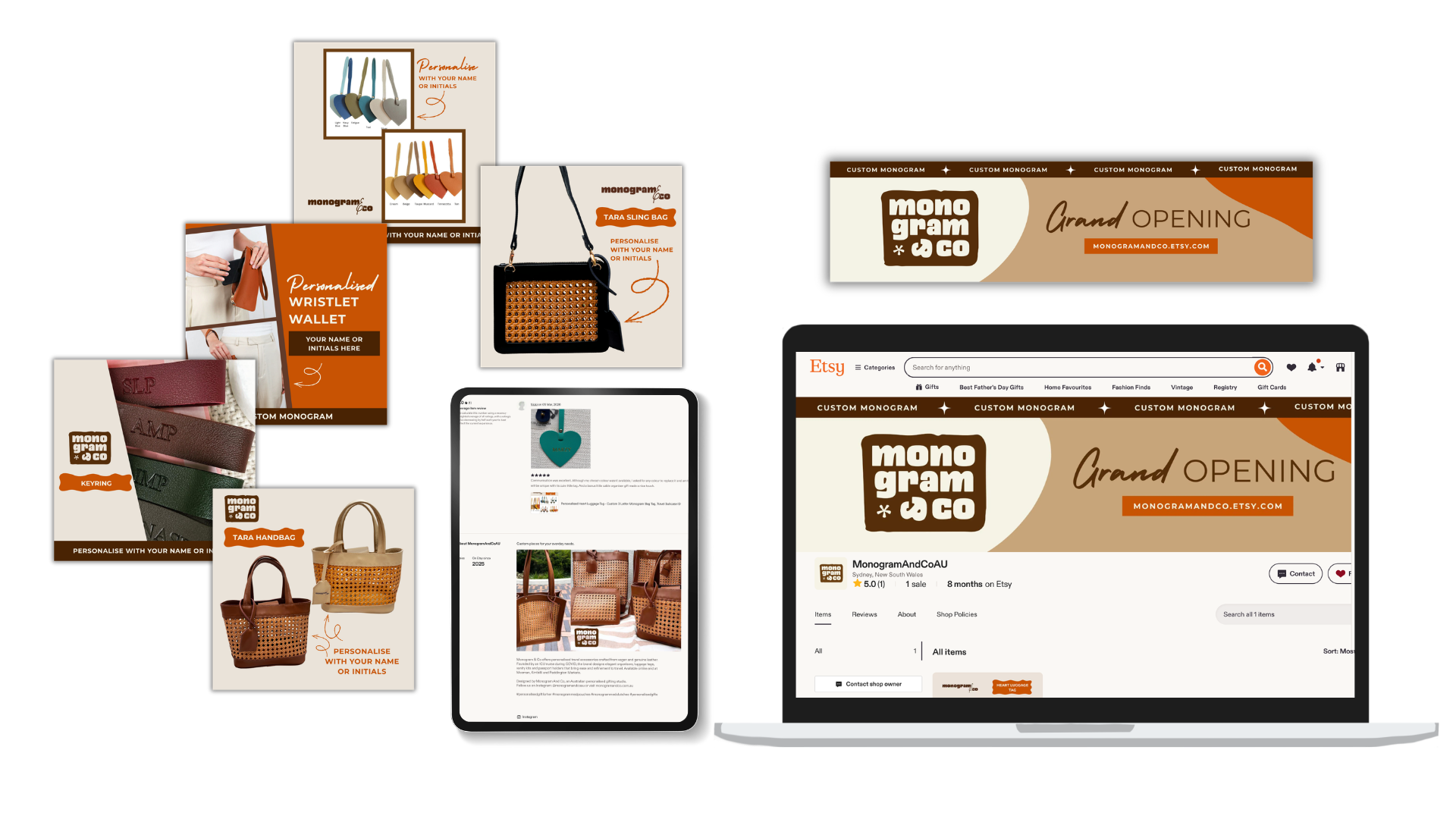 Monogram & Co ecommerce brand showcase